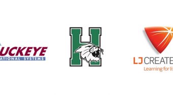 logos for Buckeye Educational Systems, Harrison Junior School and LJ Create