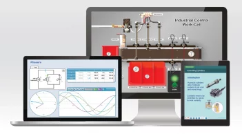 A group of electronic devices displaying Engineering Software